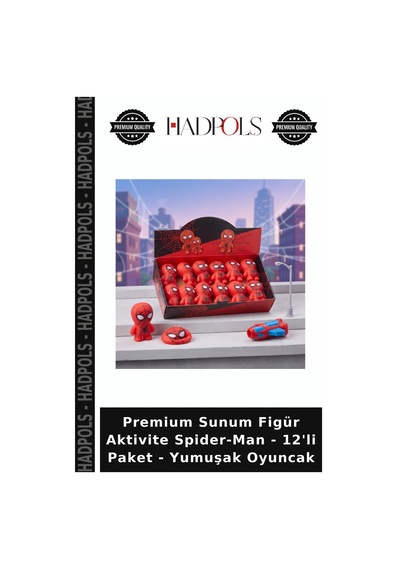 Premium Sunum Figür Aktivite Spider-man - 12'li Paket - Yumuşak Oyuncak