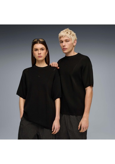 Puma Clrt Unısex Geniş Kesim Dokuma Tişört 634774 01 Siyah