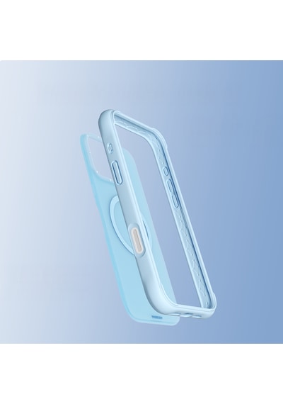 Apple Uyumlu iPhone 16 Pro Max Kılıf M-safe Şarj Özellikli Youngkit Macaroon Serisi Kapak Mavi