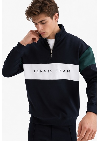 We&me Boxy Fit Gömlek Yaka Sporcu Erkek Sweatshirt Çok Renkli