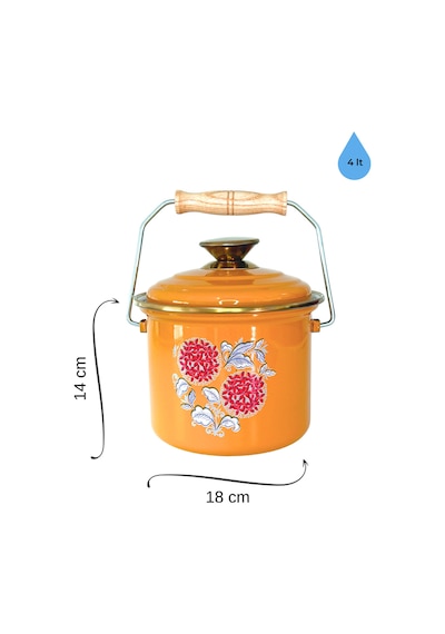 Bonera Emaye Bakraç 18 Cm Hardal Sarısı Hardal Sarı