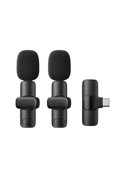 2in1 Kablosuz Yaka Mikrofonu Type-c Mini Mikrofon