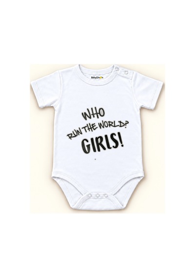 Babylimon Who Run The World-girls Baskılı Beyaz Zıbın Beyaz - 132208472 Beyaz