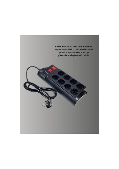 Güçlü Termal Korumalı 8 Priz + 3 Usb Çoklu Uzatma Kablosu 2m - Lisinya 2 - 5 M