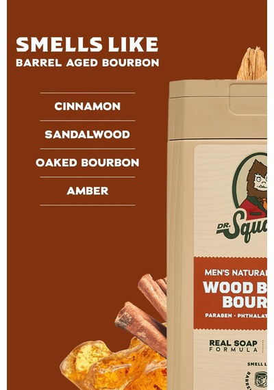 Dr. Squatch Men's Wood Barrel Bourbon Duş Jeli 414ml Baharat