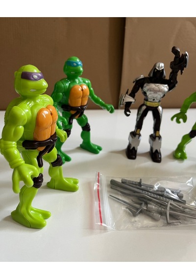 Ninja Kaplumbağa Seti 5' Li Set 13 Cm Oyuncak Ninja Kaplumbağa Set
