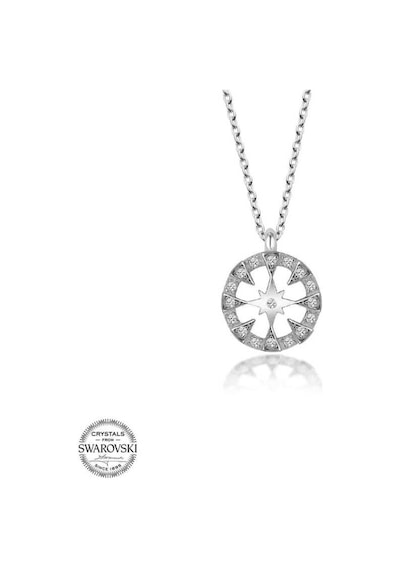 Swarovski Taşlı Gümüş Çember Kadın Kolye (520699198)