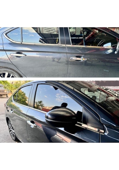 Honda City Uyumlu Krom Cam Alt Çıtası 2021- 8 Parça