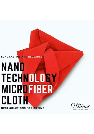 Wilma Secret Nano Mikrofibre Bez 6 Adet 35x40cm - Temizlik Bezi, Ekran Bezi, Lcd Bezi, Nano Mikrofiber Bez Şeffaf