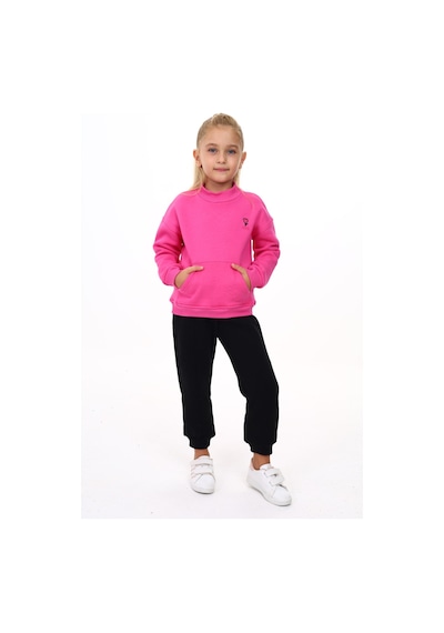 Toontoy Kids Toontoy Kız Çocuk Nakışlı Eşofman Takım Açık Fuşya