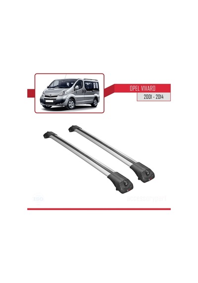 Opel Vivaro 2001-2014 Arası İle Uyumlu Ace-1 Ara Atkı Tavan Barı Gri