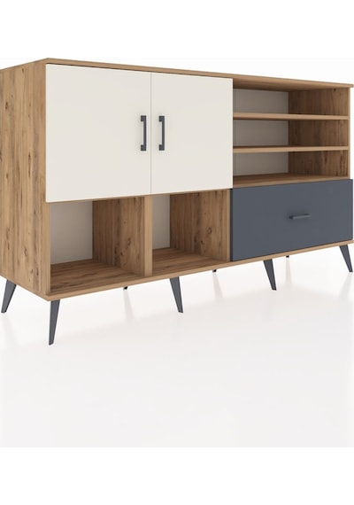 Kronos Konsol 7 Raflı Tek Çekmeceli 2 Kapaklı 176x59x99 Çam-aytaş Çam-aytaşı/antrasit Kronos Konsol 7 Raflı Tek Çekmeceli 2 Kapaklı 176x59x99 Çam-aytaş Çam-aytaşı/antrasit