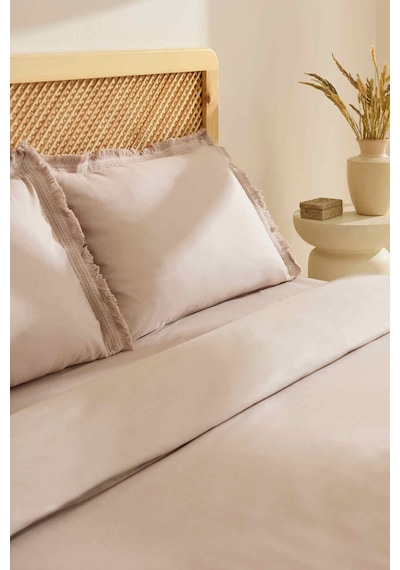 Karaca Home Helios %100 Pamuk Çift Kişilik Nevresim Takımı Taş