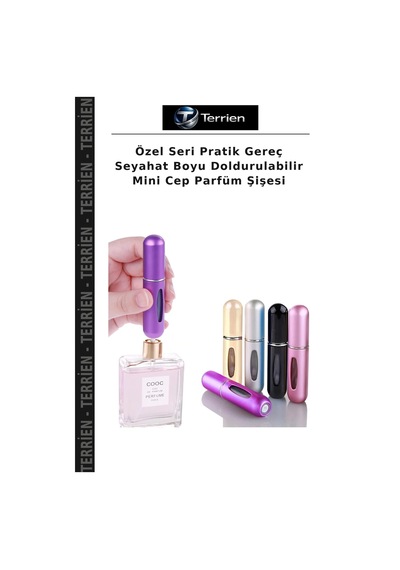 Özel Seri Pratik Gereç Seyahat Boyu Doldurulabilir Mini Cep Parfüm Şişesi