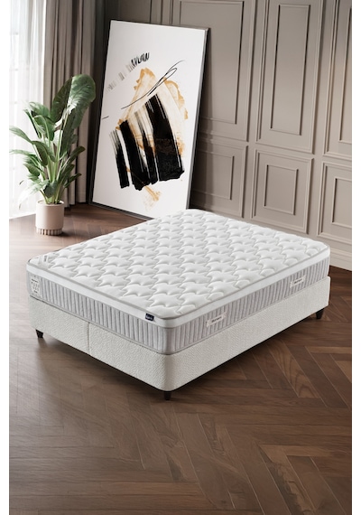 Bohem Plus Ortopedik Çift Kişilik Yatak Destek Süngeri Ve Thermofelt Teknolojisi Ekru