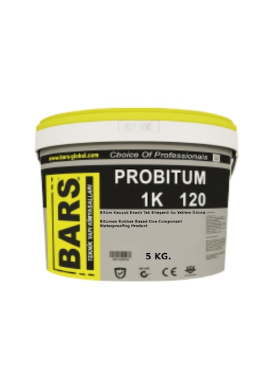 Bars Bitüm Kauçuk Esaslı Tek Bileşenli Su Yalıtım Ürünü 5 Kg.