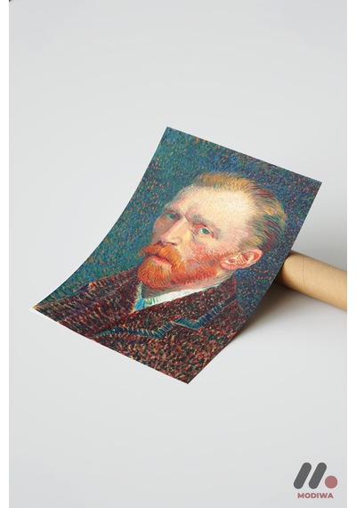 Van Gogh Otoportre, Çerçevesiz Yüksek Kalite Duvar Afişi - Sanatsever Hediyesi