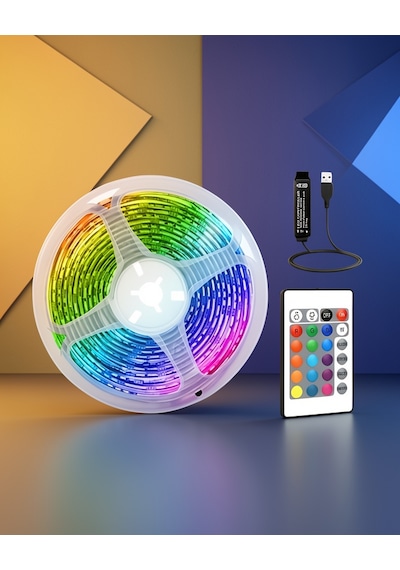 Rgb Şerit Led 10 Metre Kumandalı Kontrol Diğer