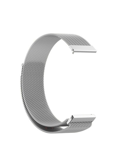 Galaxy Watch 6 / 5 / 4 Fe Uyumlu Manyetik Milanese Metal Kordon 40-47mm Gümüş