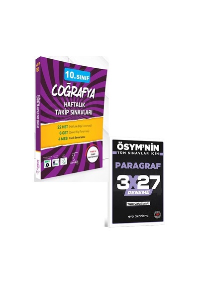 Karekök 2027 10. Sınıf Coğrafya Haftalık Takip Sınavları+karekök Yayınları 10. Sınıf Coğrafya Haftalık Takip Sınavları