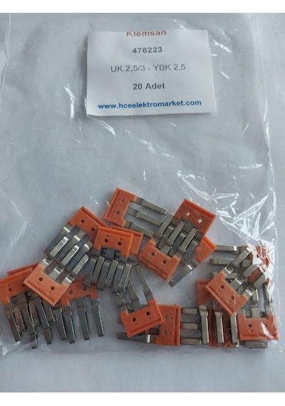 Klemsan 2,5mm2 pratik yay baskılı ray klemens için 3'lü üst köprü