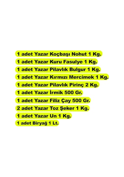 Yazar Ramazan Paketi 11'li Set