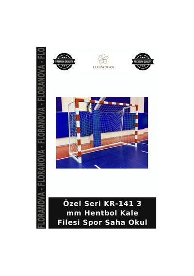 Özel Seri Kr-141 3 Mm Hentbol Kale Filesi Spor Saha Okul Çok Renkli