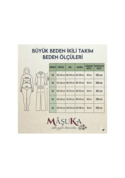 Maşuka Büyük Beden Soyut Desenli Şık Ve Rahat Viskon Gömlek Pantolun İkili Takım Çok Renkli Çok Renkli Maşuka Büyük Beden Soyut Desenli Şık Ve Rahat Viskon Gömlek Pantolun İkili Takım Çok Renkli Çok Renkli