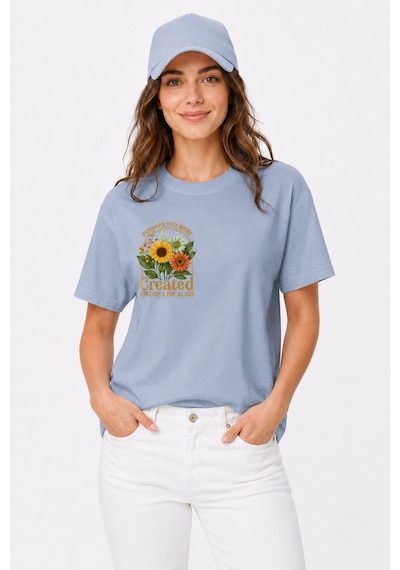 Bayloranzzo Perhaps %100 Pamuk Heavy Cotton Premium Kalite Kadın Tişört Gri