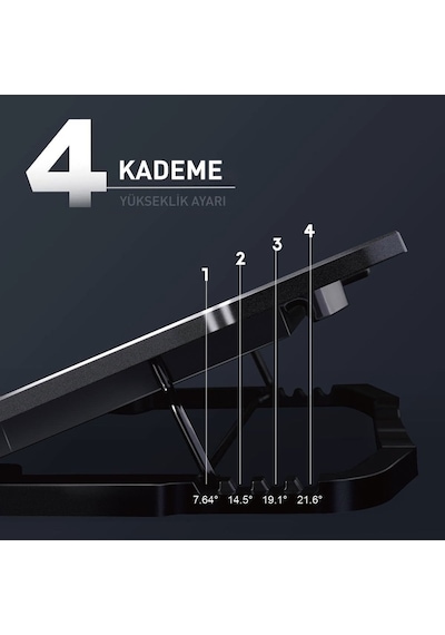 Gamebooster Gb-ns04 Wind 5 Fanlı 2xusb Portlu Fan Kontrollü 15.6" Notebook Soğutucu