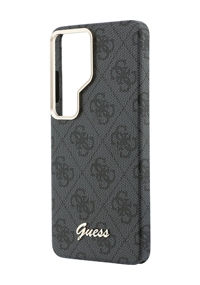 Galaxy Uyumlu S26 Ultra Kılıf Guess Lisanslı M-safe Uyumlu Script Yazı Logolu 4g Desenli Kapak Siyah Siyah