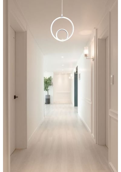 Ey Shop Beyaz Damla Göz Model 3 Renk Led Beyaz&sarı&günış Avize Beyaz