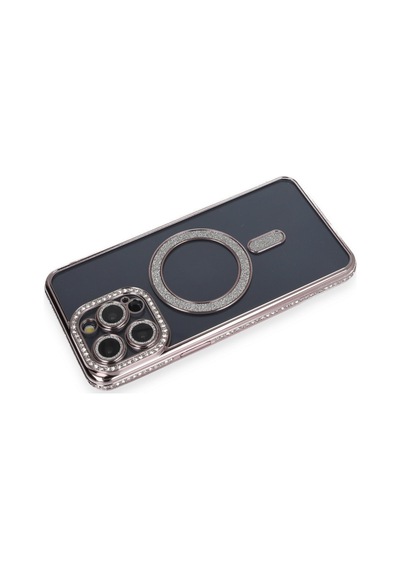 Apple Uyumlu iPhone 14 Pro Uyumlu Kılıf Joke Simli Magneticsafe Kılıf - Gri