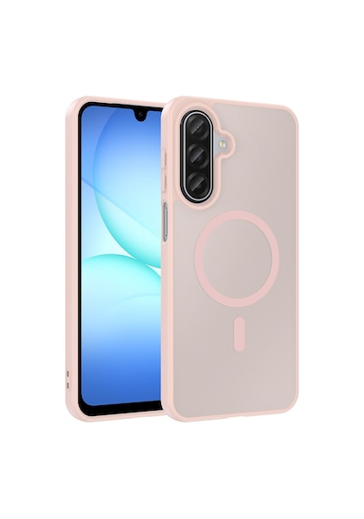 Zore Samsung Galaxy Uyumlu A17 Kılıf M-safe Şarj Özellikli Zore Babet Kapak - Pembe