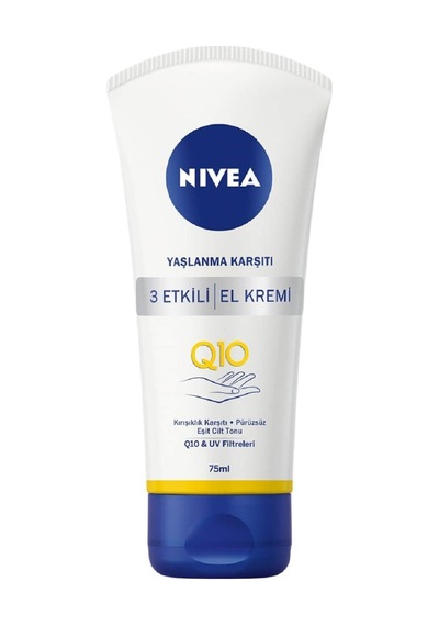 Q10 Yaşlanma Karşıtı 3 Etkili El Kremi, 75 Ml, Yoğun Nemlendirici