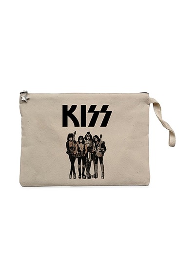 Kiss Anime Krem Clutch Astarlı Cüzdan / El Çantası Krem