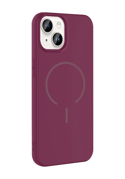 Apple Uyumlu iPhone 13 Kılıf M-safe Şarj Özellikli Mkst Meta Kapak - Mürdüm Mürdüm
