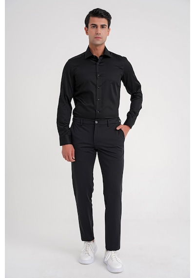 Efor Slim Fit %100 Pamuk Non Iron Kumaş Klasik Siyah Gömlek Gk 734 Siyah Efor Slim Fit %100 Pamuk Non Iron Kumaş Klasik Siyah Gömlek Gk 734 Siyah