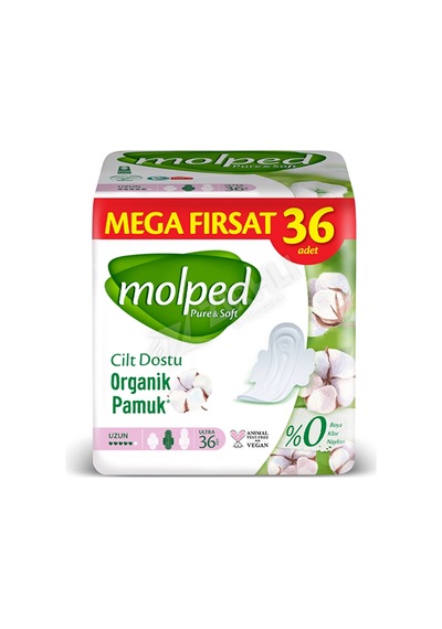 5 Adet Molped Pure&soft Mega Fırsat Uzun Hijyenik Ped 36'lı
