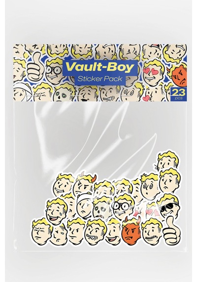 Fallout Vault-boy Sticker Paketi 23 Parça Yapışkanlı Etiket Seti Çok Renkli