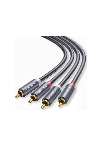 Ugreen 2 Rca - 2 Rca Ses Kablosu, 5 M, Antrasit, 10520
