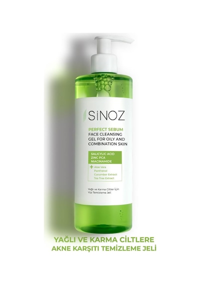 Sinoz Face Cleansing Gel Yağlı Karma Cilter Yüz Temizleme Jeli 20