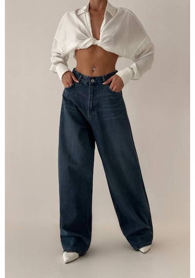 Lacarino 7588 E.w.leg Kadın Jean Pantolon Ashblue