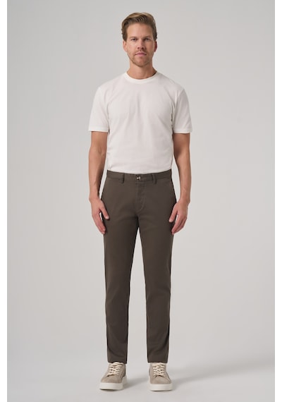 Morven Erkek Haki Pamuk Trend Slim Fit Chino Pantolon 26ks003003710 Haki