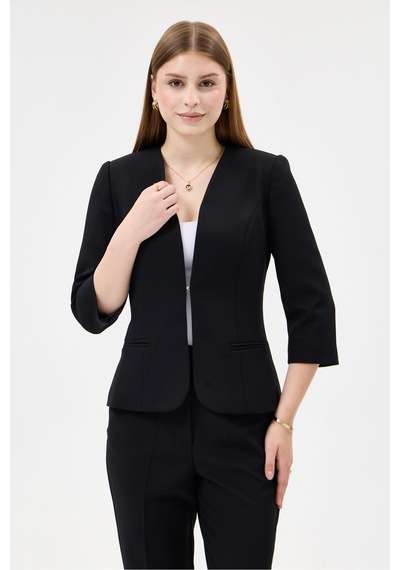 Velnara Moda Siyah Zamansız Klasik Kadın Takım Elbise-v Yaka Ceket & İspanyol Paça Pantolon Siyah - 927041557 Siyah Velnara Moda Siyah Zamansız Klasik Kadın Takım Elbise-v Yaka Ceket & İspanyol Paça Pantolon Siyah - 927041557 Siyah