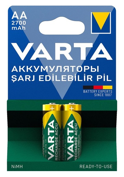 Varta 57063 2700mah Aa Şarj Edilebilir Kalem Pil 2'li Paket