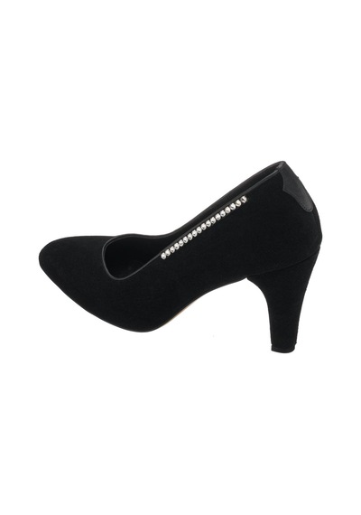 Costo Shoes 40-41-42-43-44 Numara Ays7986 Siyah Süet Topuklu Özel Seri Kadın Stiletto Siyah Süet