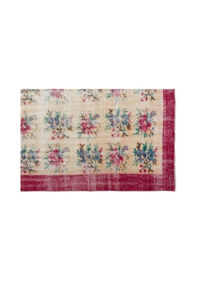 El Dokuması Vintage Yün-pamuk Retro Halı 18386 192 X 284 Cm Çok Renkli