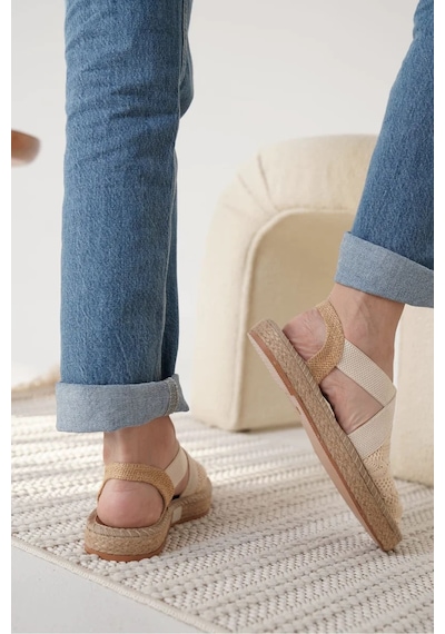 Trendella Kadın Bej Espadril Ayakkabı Tr19my01c Kırmızı