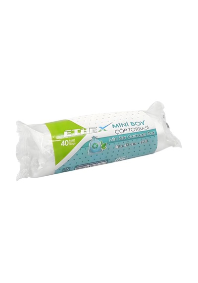 Mini Çöp Torbası - 40x47cm, 10lt, 40 Adet, 5 Rulo